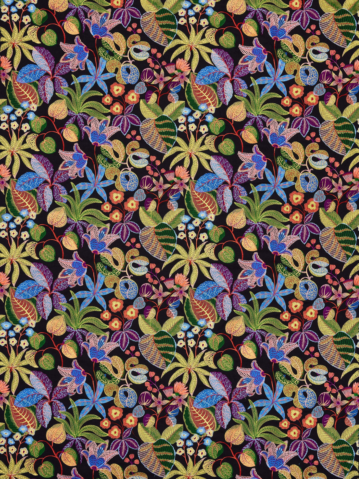Scalamandre S7 00035400 NIGHT SHADE GREENHOUSE Fabric - Eade's Wallpaper
