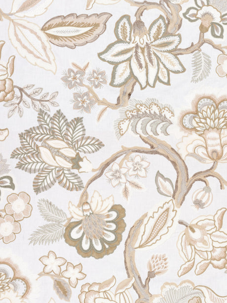 Scalamandre S7 0003HILL IVORY HILLSIDE CREWEL Fabric - Eade's Wallpaper