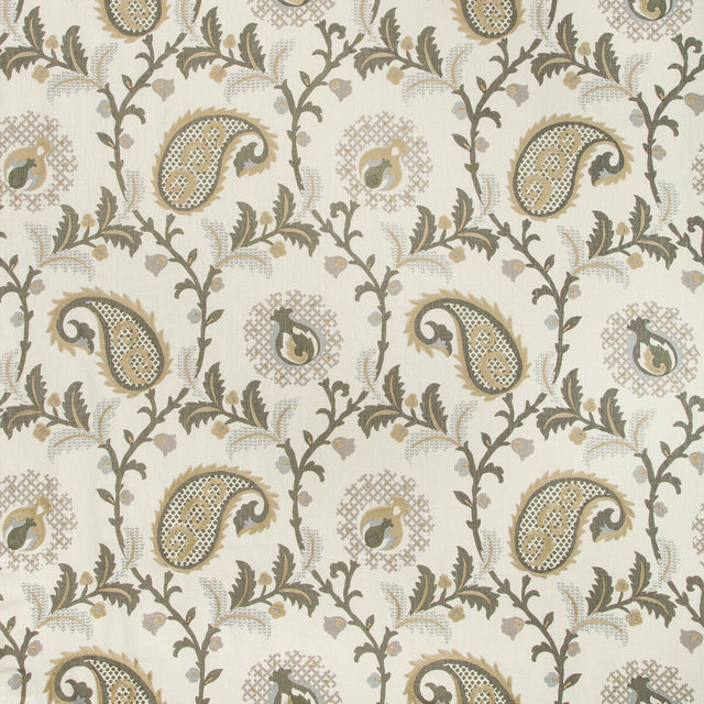 KRAVET DESIGN SAUDADE.106.0 SAUDADE PAISLEY QUARTZITE Fabric - Eade's Wallpaper
