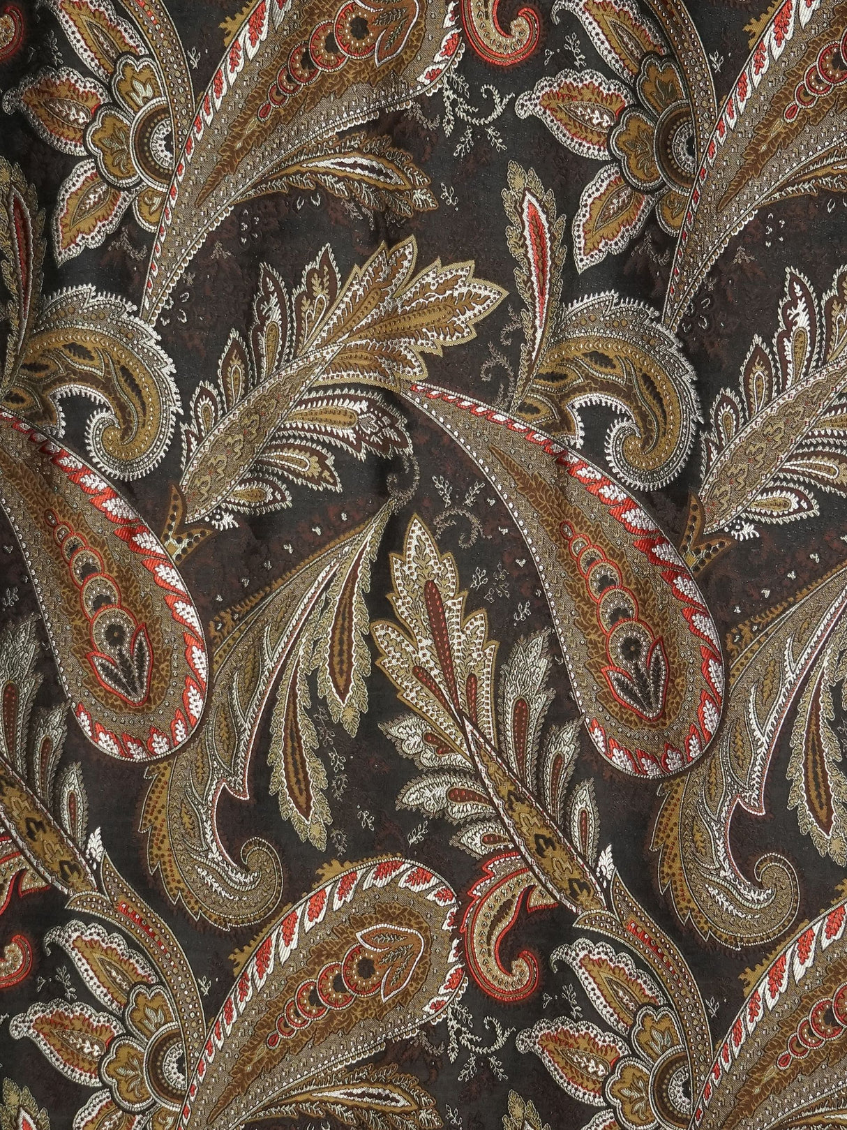 Scalamandre SB 00011058 BLACK CORAL PAISIELLO Fabric - Eade's Wallpaper