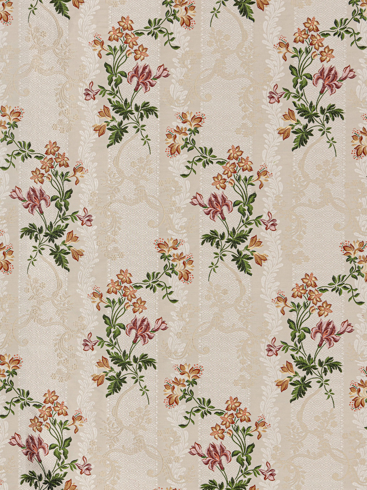 Scalamandre SB 00011735 OFF-WHITE SPOLINATO Fabric - Eade's Wallpaper