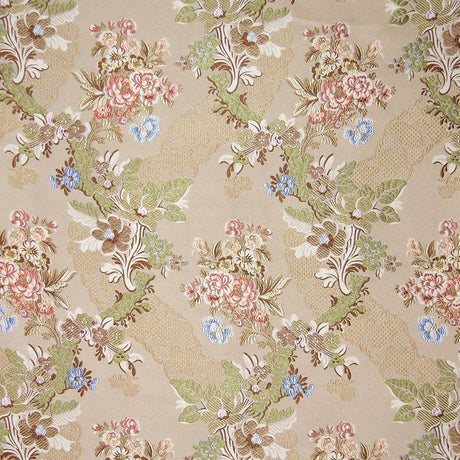 Scalamandre SB 00012474 ECRU/MULTI VILLA CARLOTTA Fabric - Eade's Wallpaper