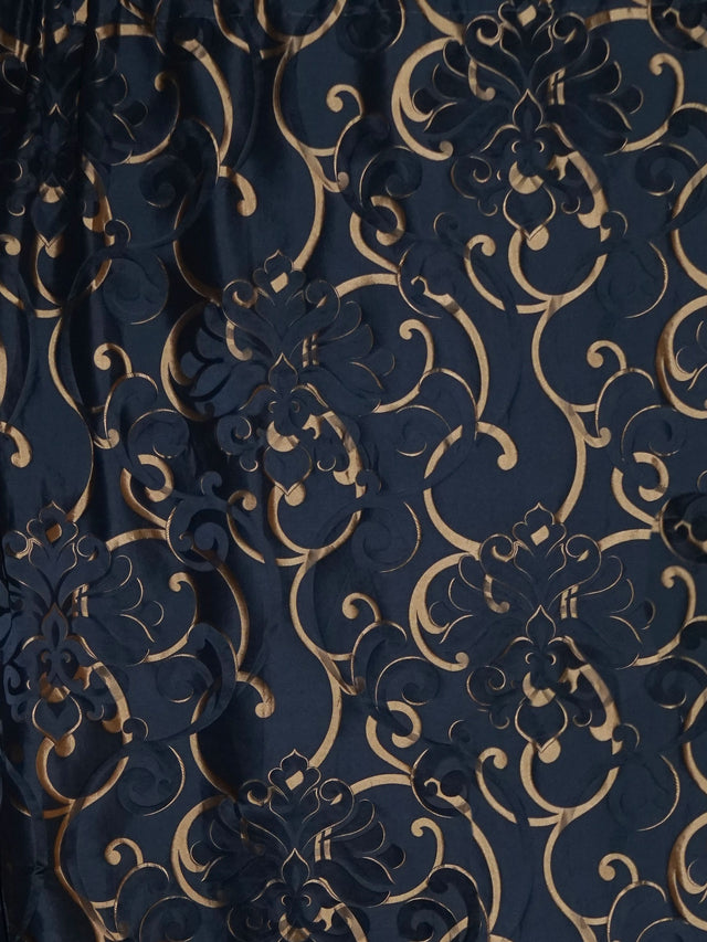Scalamandre SB 00041059 MIDNIGHT CIMAROSA Fabric - Eade's Wallpaper