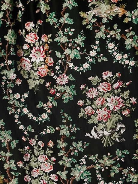 Scalamandre SB 00142866 BLACK CERISE LA BELLE JARDINIERE Fabric - Eade's Wallpaper