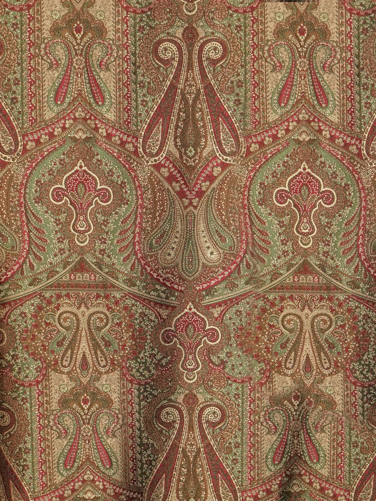 Scalamandre SB 00960343 MARRONE CACHEMIRE PERSIANO Fabric - Eade's Wallpaper