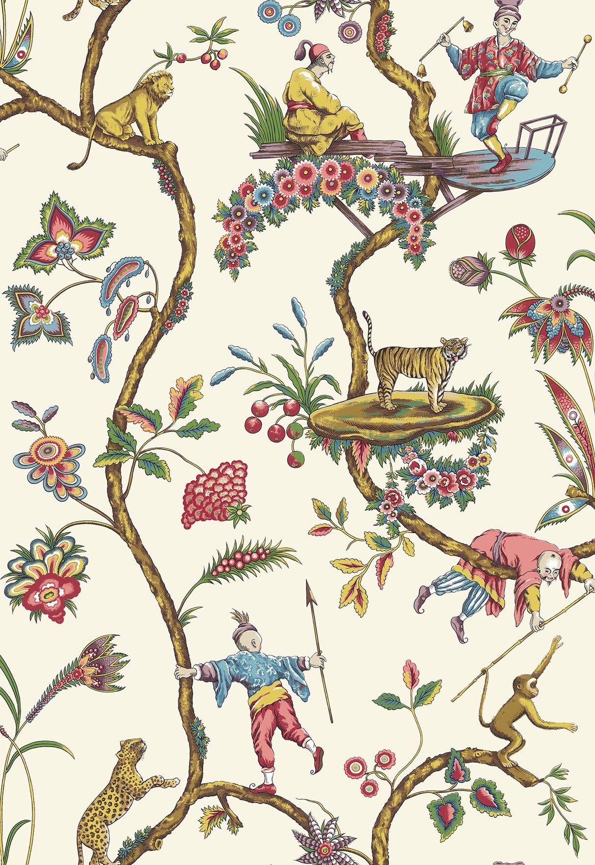 Scalamandre SCS3843 White Chinoise Exotique Scalamandre Self Adhesive Wallpaper