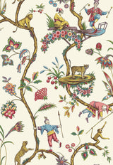 Scalamandre SCS3843 White Chinoise Exotique Scalamandre Self Adhesive Wallpaper