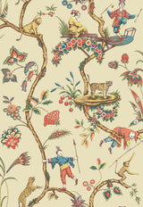 Scalamandre SCS3845 Ecru Chinoise Exotique Scalamandre Self Adhesive Wallpaper