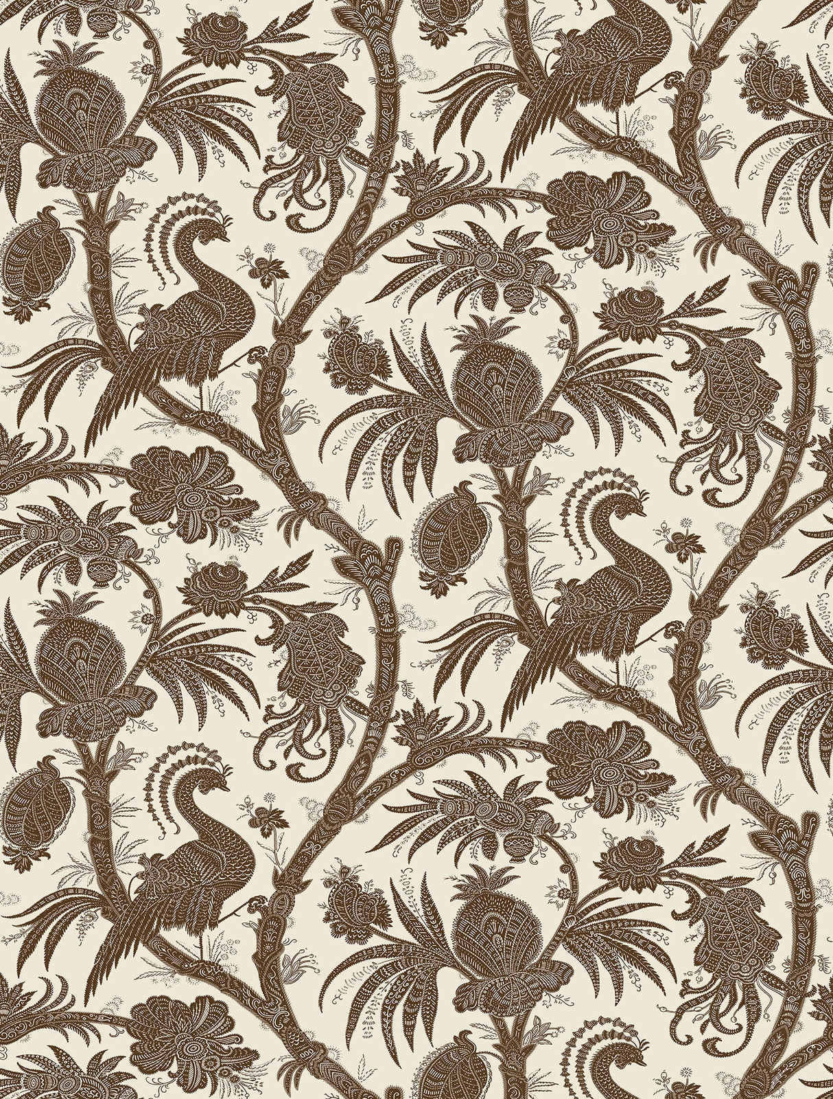 Scalamandre SCS3877 Java Balinese Peacock Scalamandre Self Adhesive Wallpaper