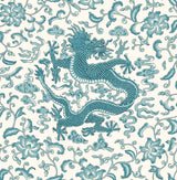 Scalamandre SCS3880 Peacock Chi'en Dragon Scalamandre Self Adhesive Wallpaper