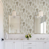 Scalamandre SCS3884 Cream Coquina Scalamandre Self Adhesive Wallpaper