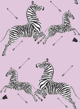 Scalamandre SCS6054 Lilac Zebra Safari Peel & Stick Wallpaper