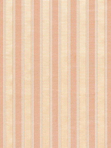Scalamandre SC 0001121M PEACH & BEIGE SHIRRED STRIPE Fabric - Eade's Wallpaper