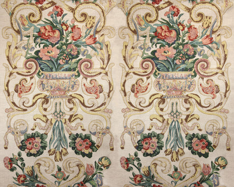 Scalamandre SC 000116136M MULTICOLOR BAROQUE FLORAL CANVAS Fabric - Eade's Wallpaper