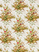 Scalamandre SC 000116310 MULTI ON WHITE EDWIN'S COVEY LINEN PRINT Fabric - Eade's Wallpaper