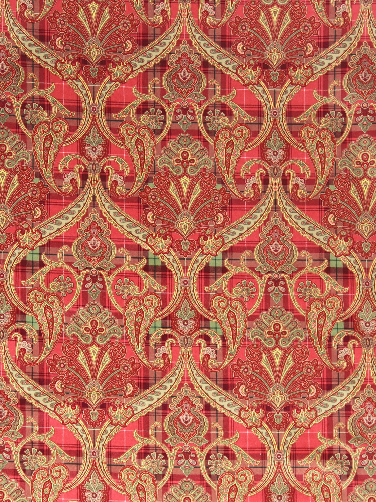 Scalamandre SC 000116316 REDS & PINK HIGHLAND FLING PRINTED VELVET Fabric - Eade's Wallpaper