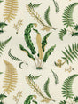 Scalamandre SC 000116425 GREENS ON OFF-WHITE ELSIE DE WOLFE OUTDOOR Fabric - Eade's Wallpaper