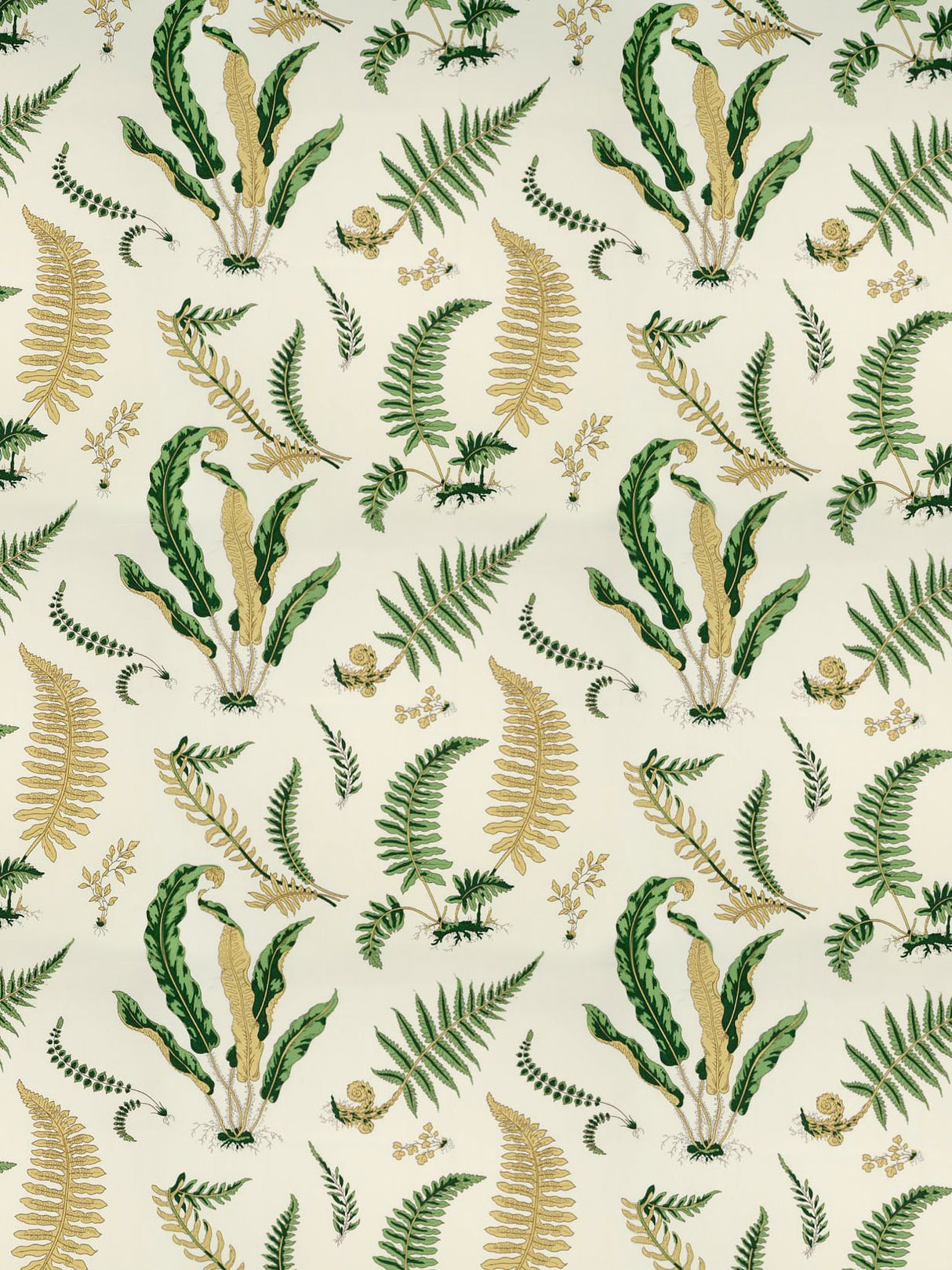 Scalamandre SC 000116425 GREENS ON OFF-WHITE ELSIE DE WOLFE OUTDOOR Fabric - Eade's Wallpaper
