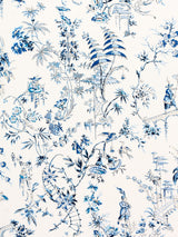 Scalamandre SC 000116552 CHINA BLUE NANJING Fabric - Eade's Wallpaper