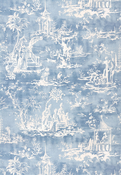 Scalamandre SC 000116561 SKY SUMMER PALACE PRINT Fabric - Eade's Wallpaper