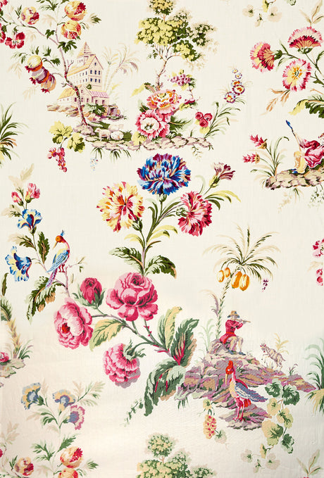 Scalamandre SC 000116584 BLOOM SOMERSET LINEN PRINT Fabric - Eade's Wallpaper