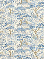 Scalamandre SC 000116590 PORCELAIN KELMESCOTT HAND BLOCK PRINT Fabric - Eade's Wallpaper
