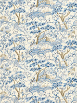 Scalamandre SC 000116590 PORCELAIN KELMESCOTT HAND BLOCK PRINT Fabric - Eade's Wallpaper
