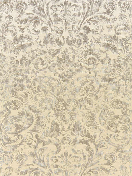 Scalamandre SC 000116592 ANTIQUE SILVER PALLADIO VELVET DAMASK Fabric - Eade's Wallpaper