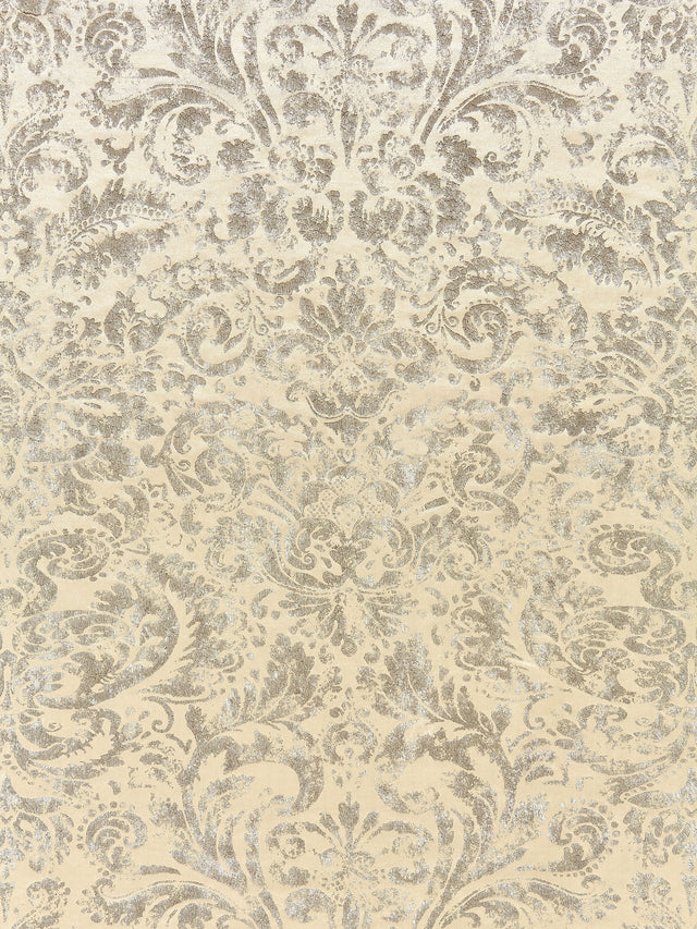 Scalamandre SC 000116592 ANTIQUE SILVER PALLADIO VELVET DAMASK Fabric - Eade's Wallpaper