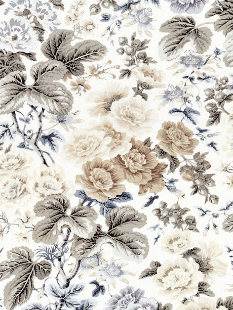 Scalamandre SC 000116595 WINTER SKY HIGHGROVE LINEN PRINT Fabric - Eade's Wallpaper