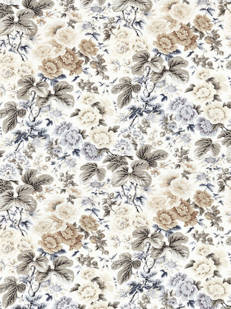 Scalamandre SC 000116595 WINTER SKY HIGHGROVE LINEN PRINT Fabric - Eade's Wallpaper