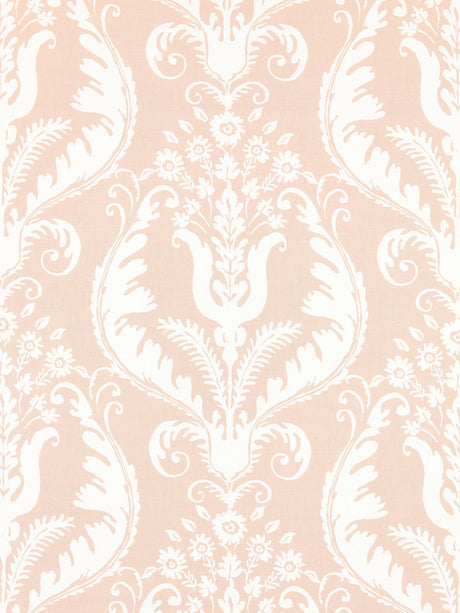 Scalamandre SC 000116597 BLUSH PRIMAVERA LINEN PRINT Fabric - Eade's Wallpaper
