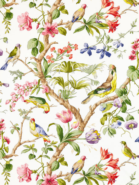 Scalamandre SC 000116600 IVORY BELIZE PRINT Fabric - Eade's Wallpaper