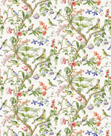 Scalamandre SC 000116600 IVORY BELIZE PRINT Fabric - Eade's Wallpaper