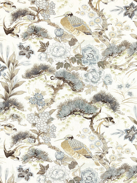 Scalamandre SC 000116601 PARCHMENT SHENYANG LINEN PRINT Fabric - Eade's Wallpaper