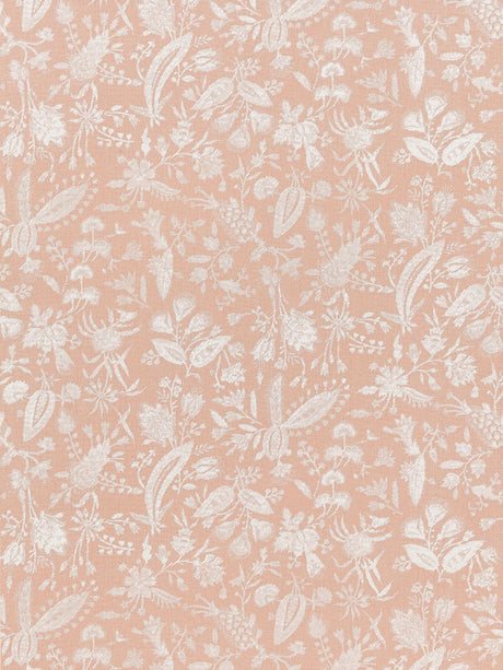 Scalamandre SC 000116605 BLUSH TULIA LINEN PRINT Fabric - Eade's Wallpaper