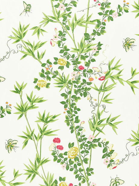 Scalamandre SC 000116608 SPRING JARDIN DE CHINE PRINT Fabric - Eade's Wallpaper