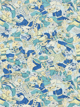 Scalamandre SC 000116612 SUMMER SAGE DRAGON DANCE Fabric - Eade's Wallpaper