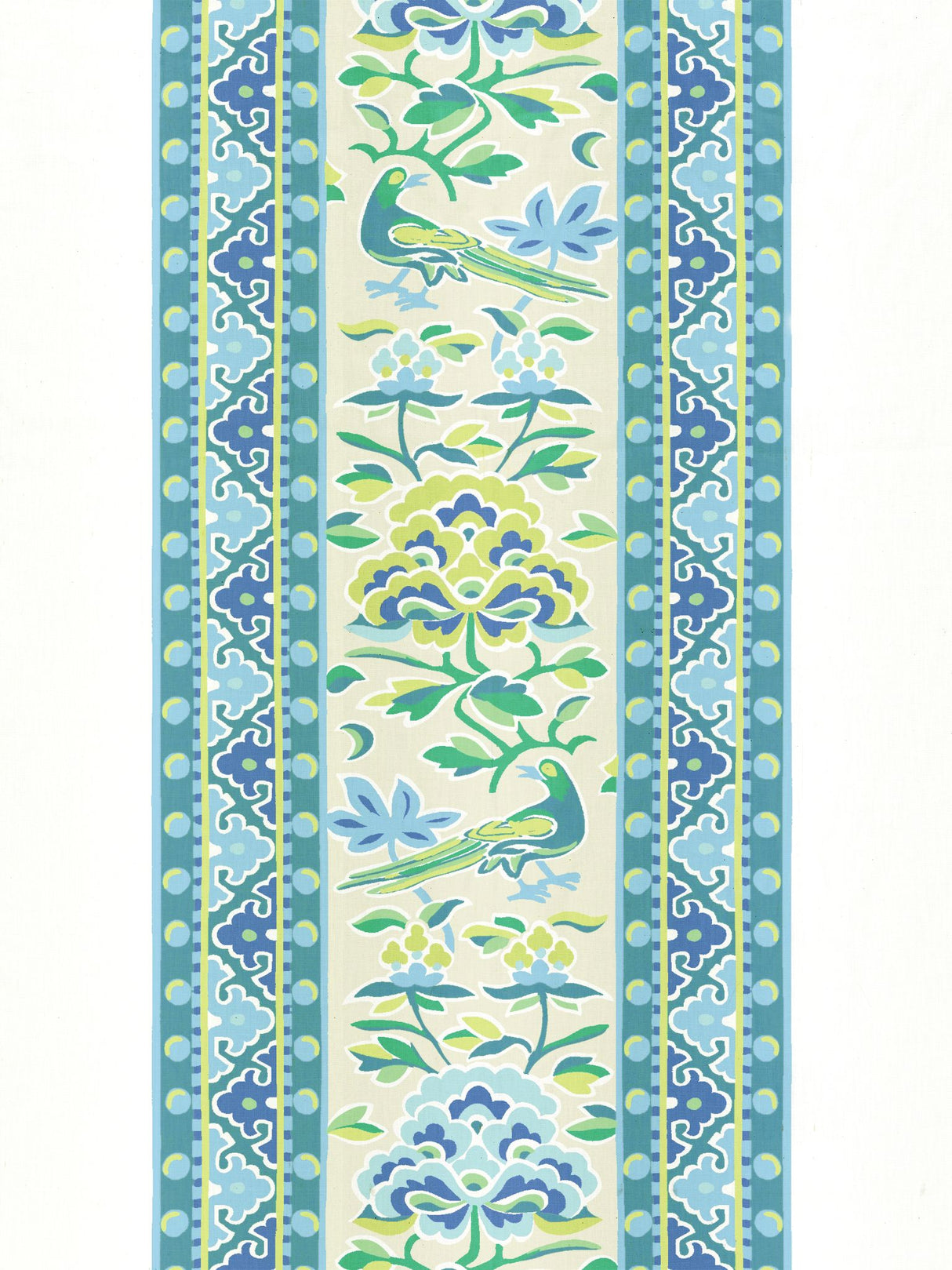 Scalamandre SC 000116613 COASTAL ROYAL PEONY LINEN PRINT Fabric - Eade's Wallpaper