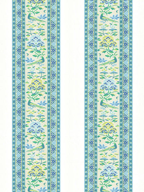 Scalamandre SC 000116613 COASTAL ROYAL PEONY LINEN PRINT Fabric - Eade's Wallpaper