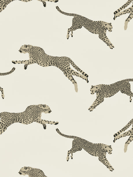 Scalamandre SC 000116634 DUNE LEAPING CHEETAH COTTON PRINT Fabric - Eade's Wallpaper