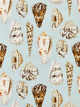 Scalamandre SC 000116639 MULTI ON SEA BLUE COQUINA - OUTDOOR Fabric - Eade's Wallpaper