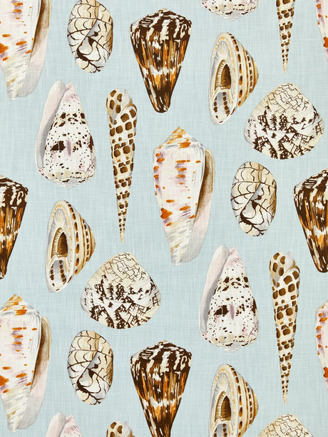 Scalamandre SC 000116639 MULTI ON SEA BLUE COQUINA - OUTDOOR Fabric - Eade's Wallpaper