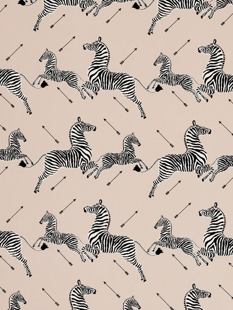 Scalamandre SC 000116641 SAND ZEBRAS PETITE Fabric - Eade's Wallpaper