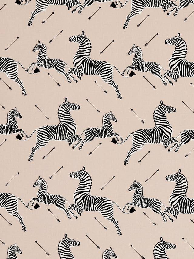 Scalamandre SC 000116641 SAND ZEBRAS PETITE Fabric - Eade's Wallpaper