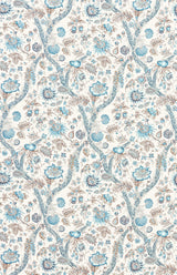 Scalamandre SC 000116647 WATER'S EDGE FLEURS TROPICALES Fabric - Eade's Wallpaper