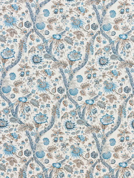 Scalamandre SC 000116647 WATER'S EDGE FLEURS TROPICALES Fabric - Eade's Wallpaper