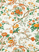 Scalamandre SC 000116651 PERSIMMON PERSEPHONE PRINT Fabric - Eade's Wallpaper