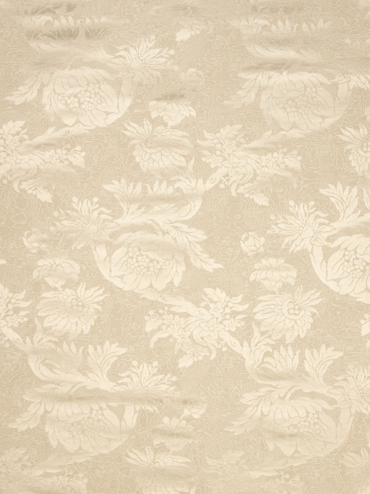 Scalamandre SC 000126695 CREAM DAMAS PARC MONCEAU Fabric - Eade's Wallpaper