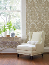 Scalamandre SC 000126977 IVORY CAMBRIDGE Fabric - Eade's Wallpaper